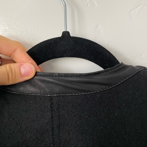 ALL SAINTS | Black Rio Wool Blend Zipper Parka Coat - Picture 8 of 13